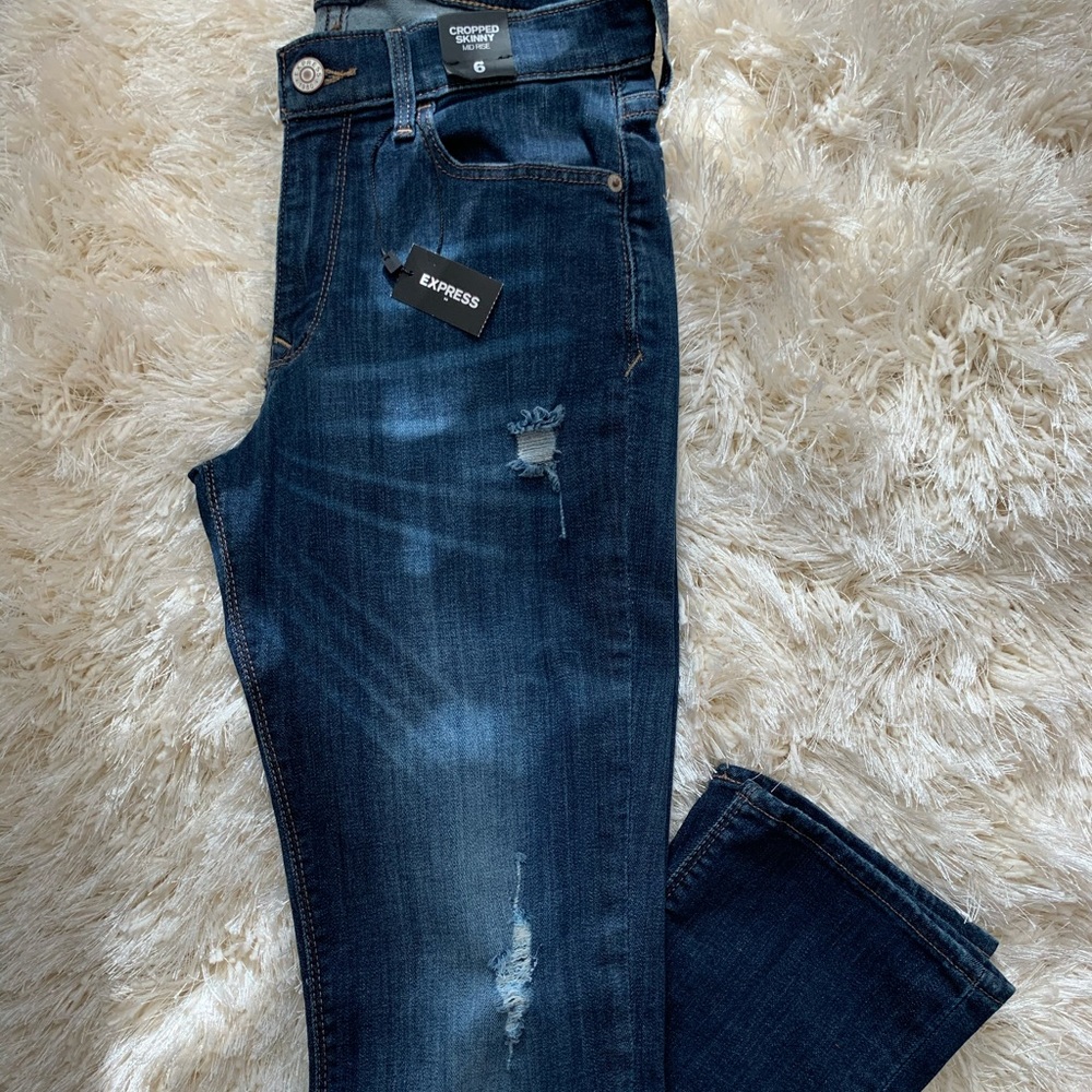 Express cropped skinny jeans